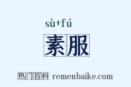素服是什么意思的图片